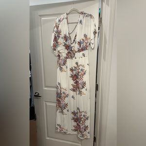 Chic Soul cream floral maxi dress